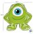 Almofada Formato Mike Wazowski Monstros S.A - 25cm - Disney Original - 1 Un - Rizzo - Imagem 3