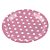 Prato Papel Biodegradável Poa Rosa Bebe - 10 unidades - 18 cm - Rizzo - Imagem 1