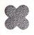 Forminha para doces 4 Pétalas Glitter Prata - 50 unidades -  NC Toys - Imagem 1