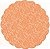 Fundo Rendado Redondo Laranja 9cm - 100 unidades - Cromus - Rizzo Embalagens - Imagem 1