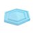 Bandeja Sextavada Azul Claro Candy - 01 unidade - Só Boleiras - Rizzo Embalagens - Imagem 1