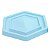 Bandeja Sextavada Azul Céu - 01 unidade - Só Boleiras - Rizzo Embalagens - Imagem 1