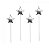 Velas estrelas prata - 4 unidades - 14 cm - Rizzo - Imagem 1