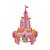 Balão Metalizado Castelo Princesas - 35''x 55'' - 88cm x 1,39m - 1 Unidade - Disney Original- - Imagem 1
