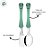 Kit Colher e Garfo Infantil - Stitch Verde - 1 unidade - Disney Original - Rizzo - Imagem 2