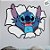 Painel Decorativo - Stitch Saindo da Parede - 35x50cm - 1 unidade - Disney Original - Rizzo - Imagem 1