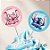 Pick Decorativo para Doces - Chá Revelação Stitch e Angel - 12 unidades - Disney Original - Rizzo - Imagem 1