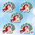 Aplique Imp em EVA - Ariel e Conchas - 5 unidades - Disney Original - Rizzo - Imagem 1
