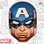 Máscara de EVA - Capitão América - Vingadores - 1 unidade - Disney Original - Rizzo - Imagem 1