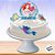 Decoração De Bolo - Cenário Ariel Disney - 4 unidades - Disney Original - Rizzo - Imagem 1