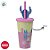 Copo de Plástico com Tampa e Canudo Pin Lilo e Stitch - 500ml - 1 unidade - Disney Original - Plasútil - Imagem 4