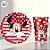 Kit Copo e Prato de Papel - Minnie Mouse Vermelha - 16 Itens - 1 unidade - Disney Original - Rizzo - Imagem 1