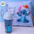 Kit Fãs Stitch e Angel - Almofada e Copo com Canudo - 1 unidade - Disney Original - Rizzo - Imagem 1