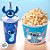 Kit Cinema - Balde de Pipoca e Copo com Canudo - Stitch - 1 unidade - Disney Original - Rizzo - Imagem 1
