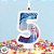 Vela - Frozen N°5 - 8cm - 1 unidade - Disney Original - Rizzo - Imagem 1