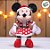 Pelúcia Minnie Noel com Vestido Poá - Vermelho/Branco - 42cm - 1 unidade - Disney Original - Rizzo - Imagem 1