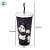 Copo de Plástico com Tampa e Canudo Mickey Preto - 700ml - 1 unidade - Disney Original - Plasútil - Imagem 3