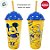 Copo de Plástico com Tampa e Canudo Mickey e Donald - 500ml - 1 unidade - Disney Original - Plasútil - Imagem 2