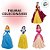 Mini Figura Colecionável - Princesa Bela - 8cm - 1 unidade - Disney Original - Rizzo - Imagem 4