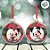 Bola de Natal - Mickey e Minnie - Xadrez - 10cm - 2 unidades - Disney Original - Cromus - Imagem 1