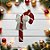 Enfeite Para Pendurar De Natal - Candy Cane Com Laço - 14cm - 1 unidade - Cromus - Rizzo - Imagem 1