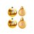 Bola de Natal - Ouro - Matte e Gomo - 7cm - 4 unidades - Cromus - Rizzo - Imagem 1