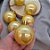 Bola de Natal em Tubo - Perolado Ouro - 5cm - 6 unidades - Cromus - Rizzo - Imagem 2