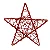 Estrela Rattan Vermelho 20cm - 01 unidade - Cromus Natal - Rizzo - Imagem 1