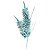 Galho Decorativo - Folhagem Azul Glitter - 100cm - 1 unidade - Rizzo - Imagem 1