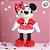 Pelúcia Minnie Mouse de Natal - Vermelha - 45cm - 1 unidade - Disney Original - Cromus - Imagem 1