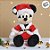 Pelúcia Mickey Mouse de Natal - 30cm - 1 unidade - Disney Original - Cromus - Imagem 1