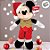 Pelúcia Mickey Mouse Dourado de Natal - 45cm - 1 unidade - Disney Original - Cromus - Imagem 1