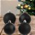 Bola de Natal - Preto - Matte e Glitter - 10cm - 4 unidades - Cromus - Rizzo - Imagem 1