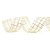 Fita Decorativa Aramada - Quadriculada Branco e Ouro com Glitter - 6,3x914cm   - 1 unidade - Cromus - Rizzo - Imagem 1
