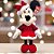 Pelúcia Decorativa de Natal - Minnie em Pé - Lanteloujas - 78cm - 1 unidade - Disney Original - Cromus - Imagem 1