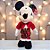 Pelúcia Decorativa de Natal - Mickey em Pé - Xadrez - 77cm - 1 unidade - Disney Original - Cromus - Imagem 1