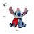 Pelúcia Stitch de Natal Personalizado - 30cm - 1 unidade - Disney Original - Cromus - Imagem 3
