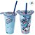 Copo de Plástico com Tampa e Canudo - Stitch Orelha - 500ml - 1 unidade - Disney Original - Plasútil - Imagem 4