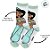 Meia Infantil Cano Médio - Jasmine - Azul - 19/23 - 1 unidade - Disney Original - Jolitex - Imagem 2