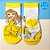 Meia Infantil Antiderrapante - Bela - Amarela - 1 a 2 Anos - 1 unidade - Disney Original - Jolitex - Imagem 1