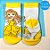 Meia Infantil Antiderrapante - Bela - Amarela - 0 a 12 Meses - 1 unidade - Disney Original - Jolitex - Imagem 1