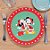 Sousplat Natalino - Mickey e Minnie - 33cm - 1 unidade - Disney Original - Cromus - Imagem 1