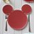 Jogo Americano - Natal Mickey - Vinho - 31x37cm - 1 unidade - Disney Original - Cromus - Imagem 1
