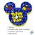 Borracha Escolar Mickey - Azul e Amarelo - 4cm - Disney Original - 1 unidade - Molin - Imagem 2