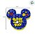 Borracha Escolar Mickey - Azul e Amarelo - 4cm - Disney Original - 1 unidade - Molin - Imagem 3