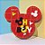 Borracha Escolar Mickey - Vermelho - 4cm - Disney Original - 1 unidade - Molin - Imagem 1