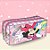 Estojo Duplo com Zíper - Minnie Mouse - 19x8cm - Disney Original - 1 unidade - DAC - Imagem 1