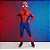 Fantasia Infantil Homem Aranha - Macacão Longo e Máscara - G de 8 a 10 anos - Disney Original - 1 unidade - Novabrink - Imagem 1
