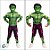 Fantasia Infantil Hulk - Macacão Longo e Máscara - G de 8 a 10 anos - Disney Original - 1 unidade - Novabrink - Imagem 6
