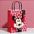 Sacola de Papel - Minnie Love - M 26x19,5x9,5cm - Disney Original - 10 unidades - Cromus - Imagem 1